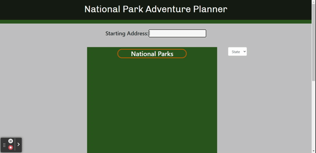 National Park Adventure Planner Preview